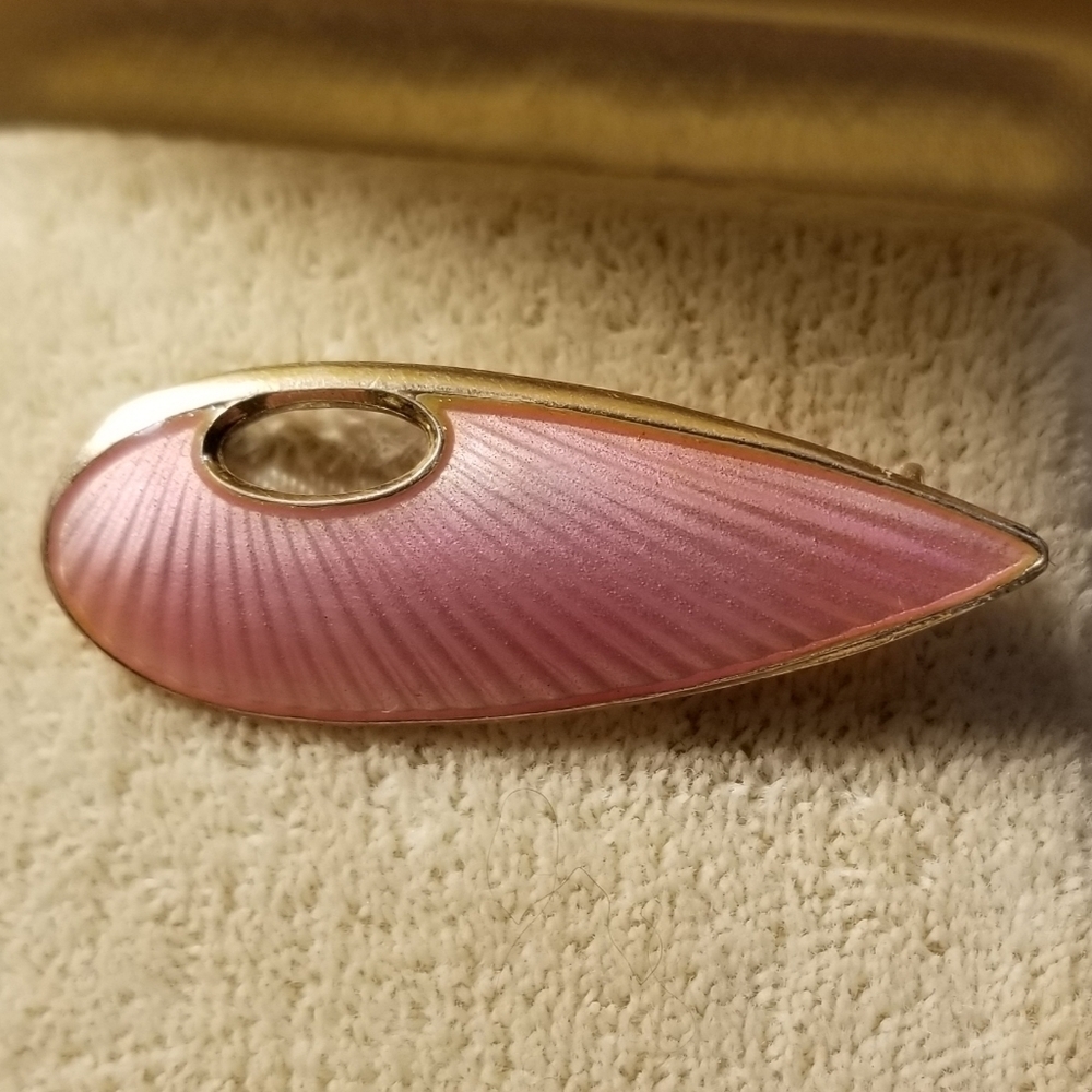 VINTAGE ivar holth sterling guilloche brooch - Picture 5 of 8
